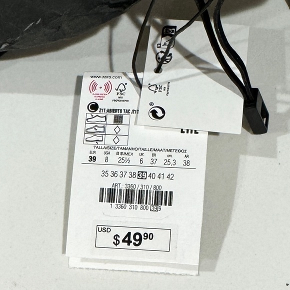 ZARA Satin Sandals Sz 8.5 - Picture 9 of 9